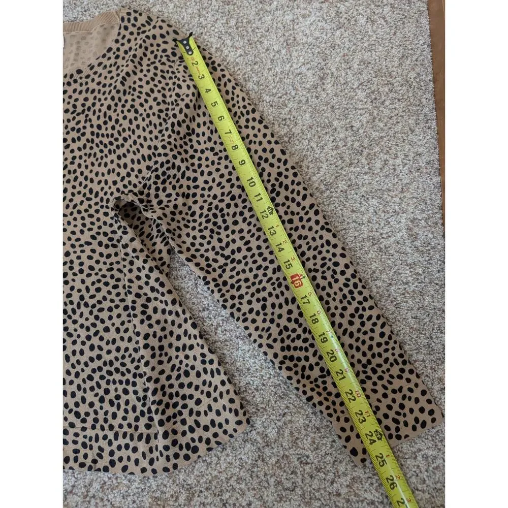 J. Crew Women's 3X Plus Size Pullover Cheetah Print Teddie Sweater Brown/Black